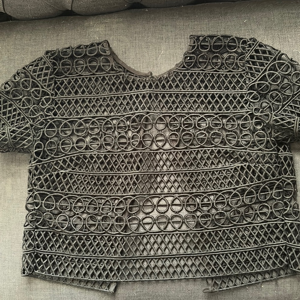 Black loose knit shirt size small
